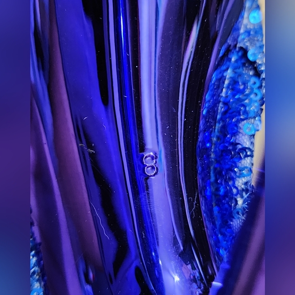 Pleaser Size 8 Adore Ankle Boots Blue Sequins Blue Chrome worn Dancer Shoes GUC - Picture 14 of 16